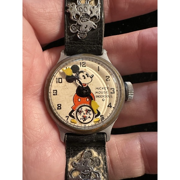 Ingersoll Other - Vint Ingersoll Mickey Mouse Watch Original Band Parts Repair